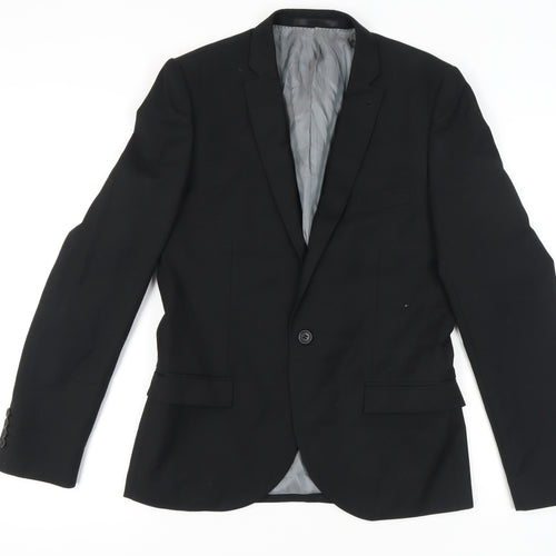 Topman Men's Black Skinny Blazer, 38 Chest
