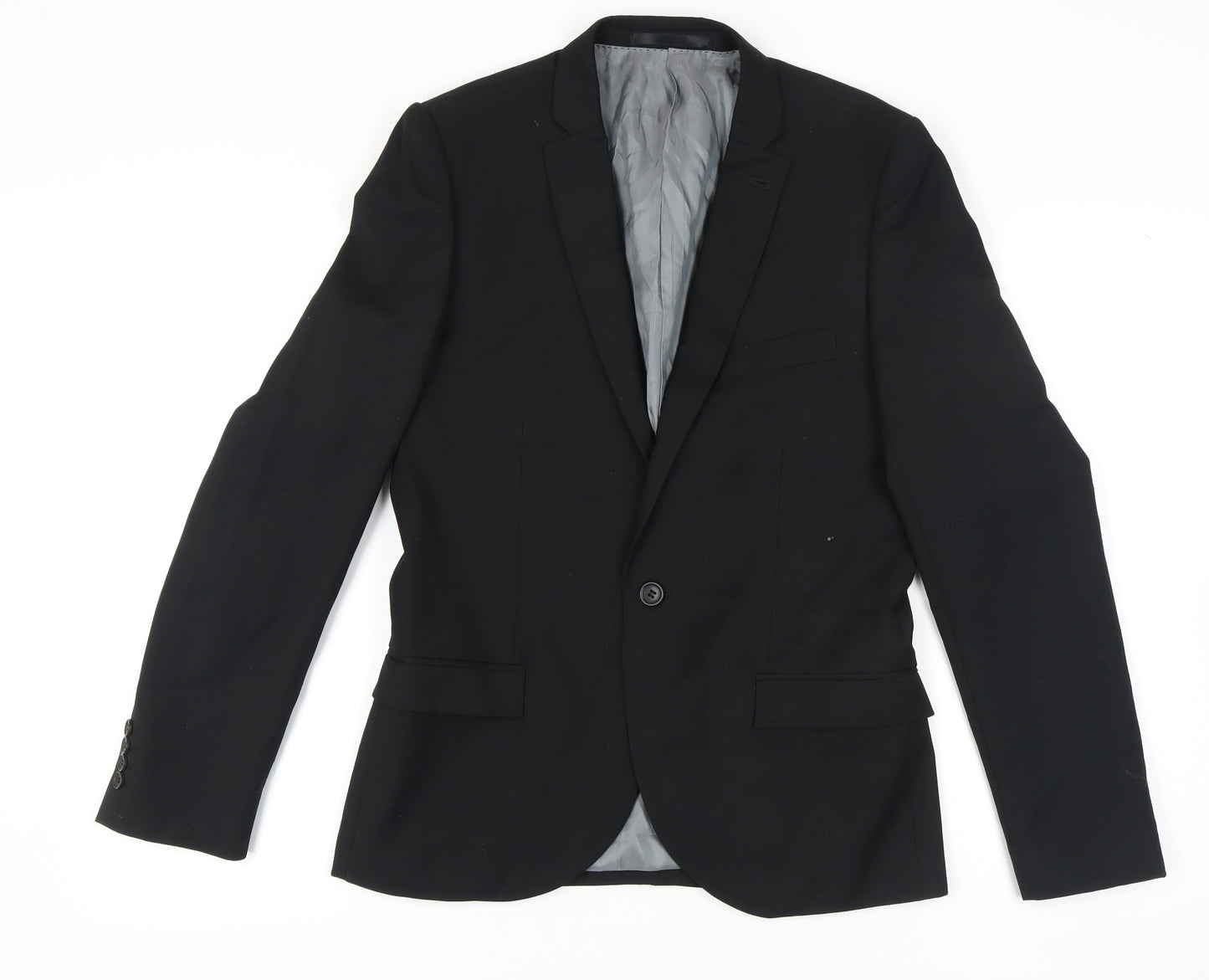 Topman Men's Black Skinny Blazer, 38 Chest
