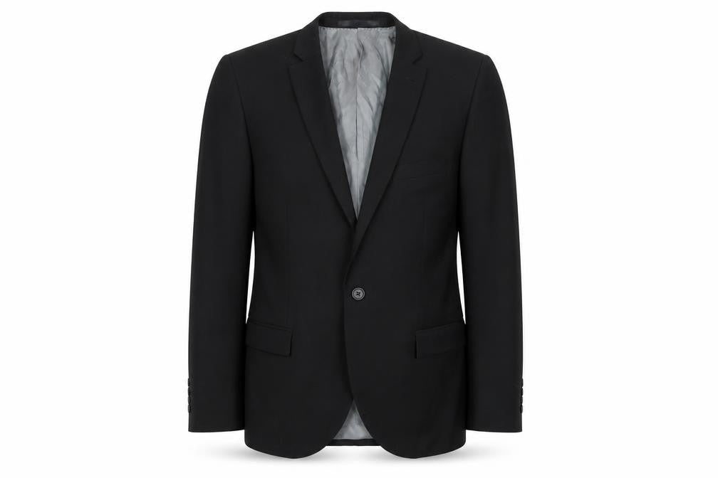 Front view of Topman Men's Black Skinny Blazer, 38 Chest
