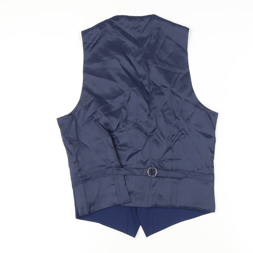 Marks and Spencer Men's Blue Slim Waistcoat 36-38R