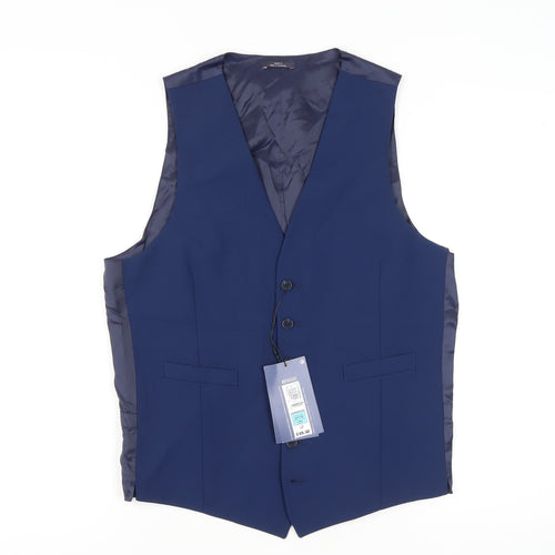Marks & Spencer Men's Blue Suit Waistcoat Formal 38-40L