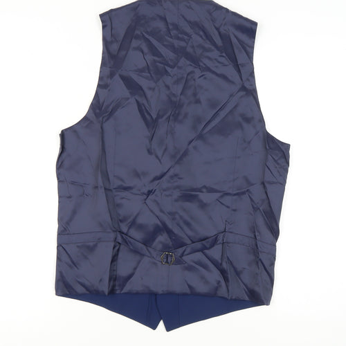 Marks & Spencer Men's Blue Suit Waistcoat Formal 38-40L