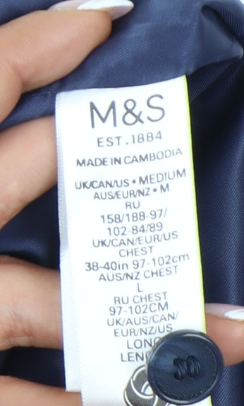 Marks & Spencer Men's Blue Suit Waistcoat Formal 38-40L