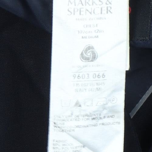 Marks and Spencer Men's Blue Blazer Size 42R