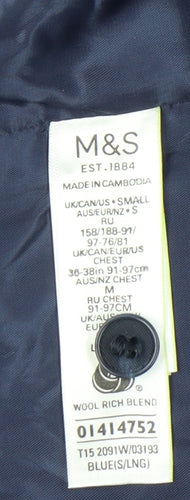 Marks and Spencer Men's Blue Suit Waistcoat S 36-38"