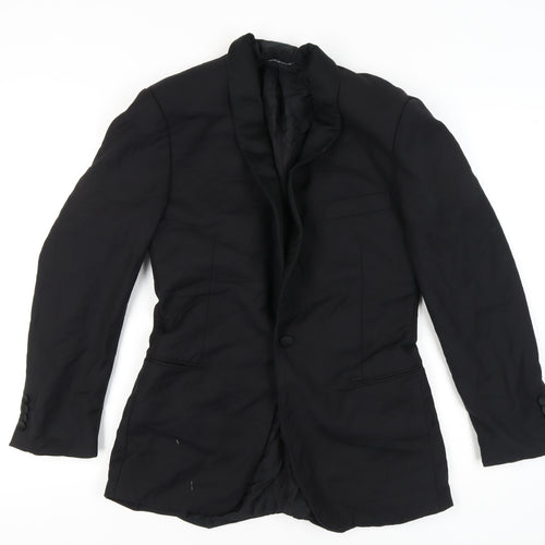 Pal Zileri Men's Black Wool Blazer, Size 46, Formal Elegance