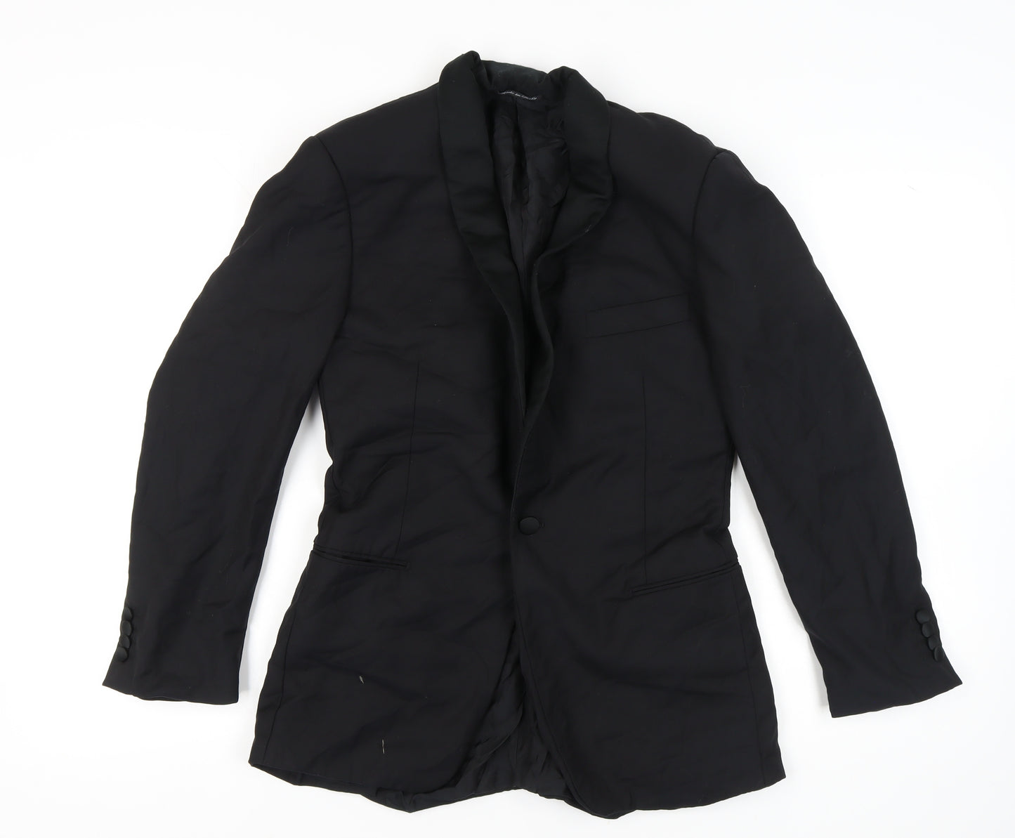 Pal Zileri Men's Black Wool Blazer, Size 46, Formal Elegance
