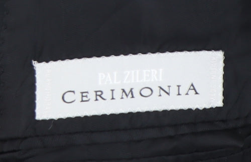 Pal Zileri Men's Black Wool Blazer, Size 46, Formal Elegance