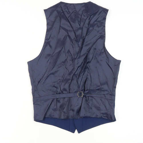 Marks & Spencer Men's Blue Waistcoat - 36-38 Regular Fit
