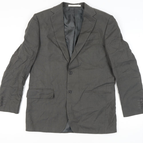 Marks and Spencer Men's Green Blazer 40 Regular Single-Breasted