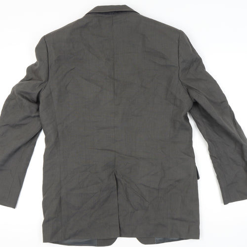 Marks and Spencer Men's Green Blazer 40 Regular Single-Breasted