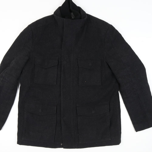 Next Men's Black Wool Jacket Size L