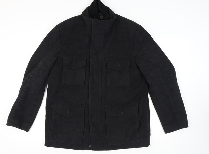 Next Men's Black Wool Jacket Size L