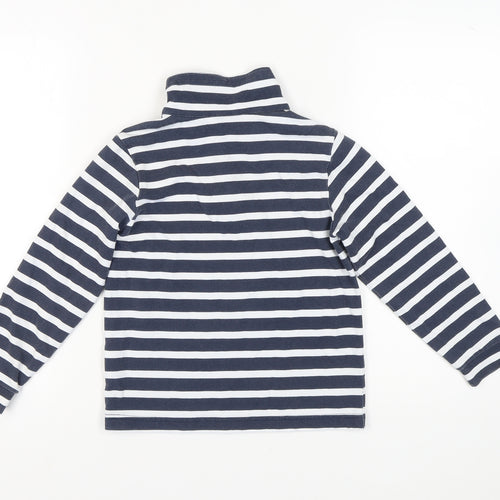 Regatta Unisex Kids Blue Striped Sweatshirt, 10 Years, 1/4 Zip