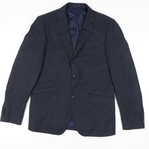 Hamnett Men's Blue Blazer, Size 40, Two-Button