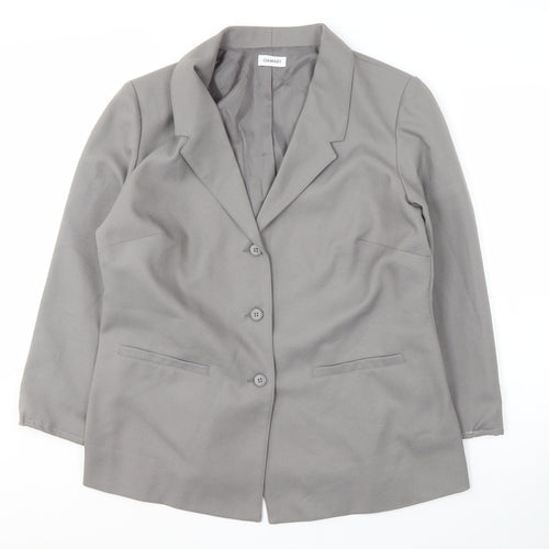 Damart Women's Grey Blazer, Size 20, Notch Lapel