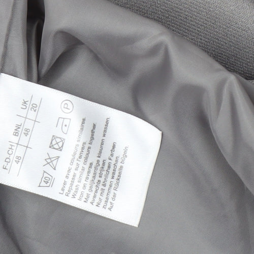 Damart Women's Grey Blazer, Size 20, Notch Lapel