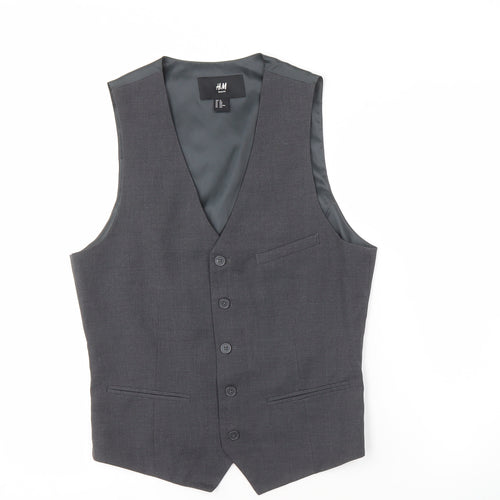 H&M Men's Grey Suit Waistcoat, Formal Wear 36R