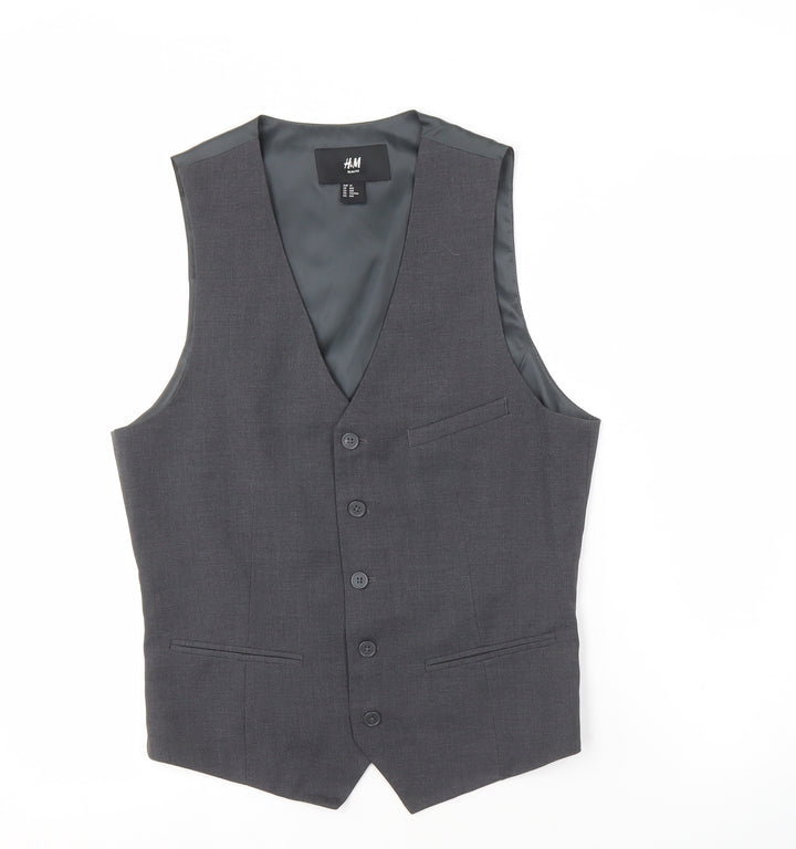H&M Men's Grey Suit Waistcoat, Formal Wear 36R
