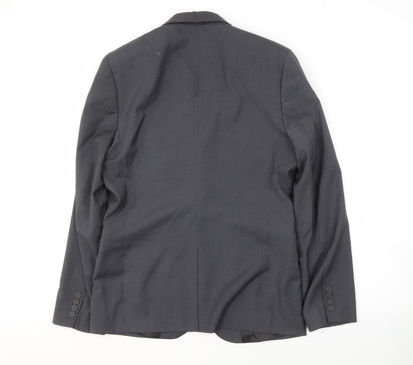 H&M Men's Grey Suit Jacket 38L Regular Fit