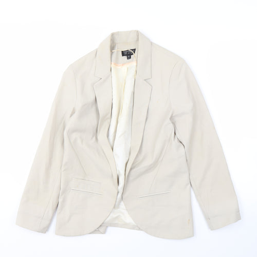 Topshop Women's Beige Blazer, UK 8, Notch Lapel, Lined
