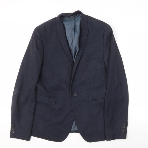 Burton Menswear London Men's Blue Jacket 42 Skinny Fit