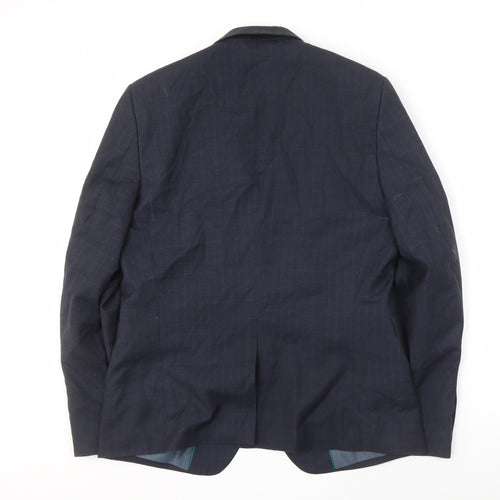 Burton Menswear London Men's Blue Jacket 42 Skinny Fit