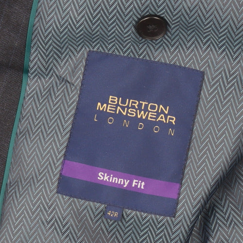 Burton Menswear London Men's Blue Jacket 42 Skinny Fit
