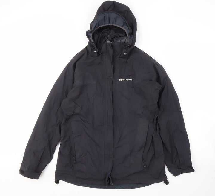 Sprayway Women's Black 3-in-1 Hooded Jacket Size 10