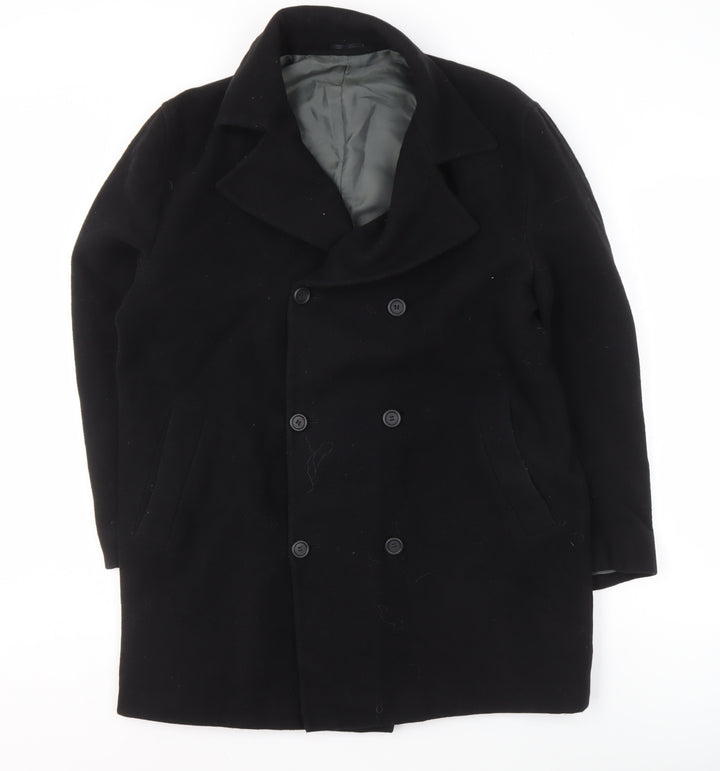 Willson Women's Black Wool Blend Pea Coat Size M