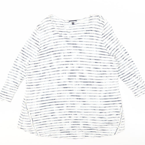 Dash Women’s White Striped T-Shirt Size 18
