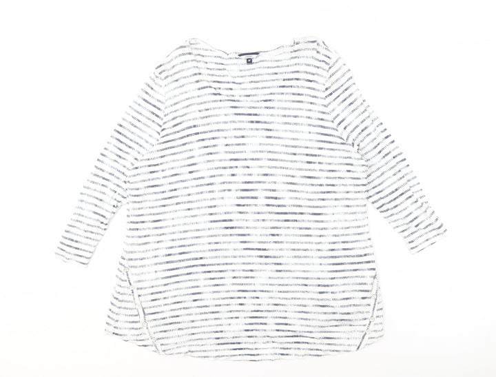 Dash Women’s White Striped T-Shirt Size 18