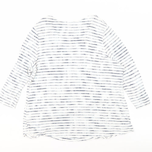 Dash Women’s White Striped T-Shirt Size 18