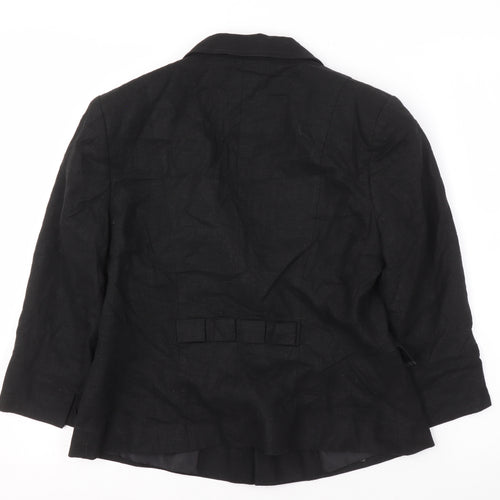 Autonomy Women's Black Linen Blazer Size 14