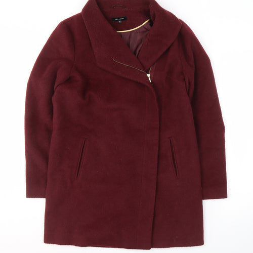 New Look Women's Red Mid-Length Overcoat Size 10