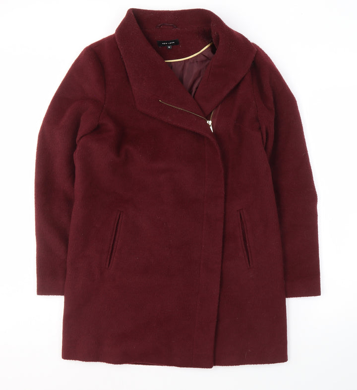 New Look Women's Red Mid-Length Overcoat Size 10