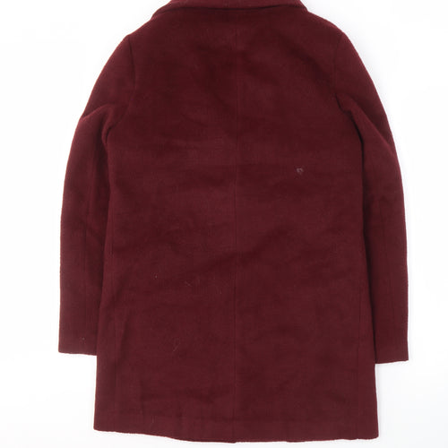 New Look Women's Red Mid-Length Overcoat Size 10