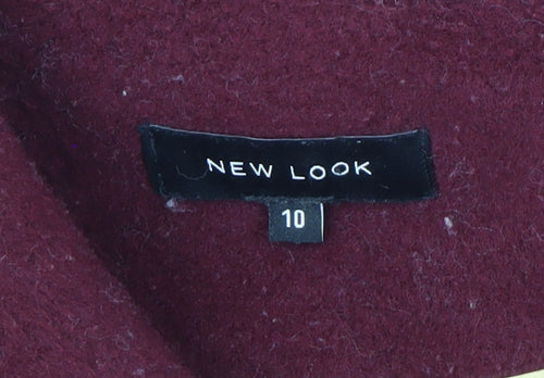 New Look Women's Red Mid-Length Overcoat Size 10