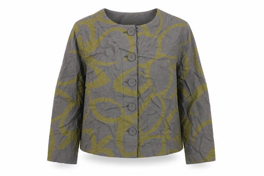 Front view of VIZ Women's Grey Multicoloured Jacket, size 12