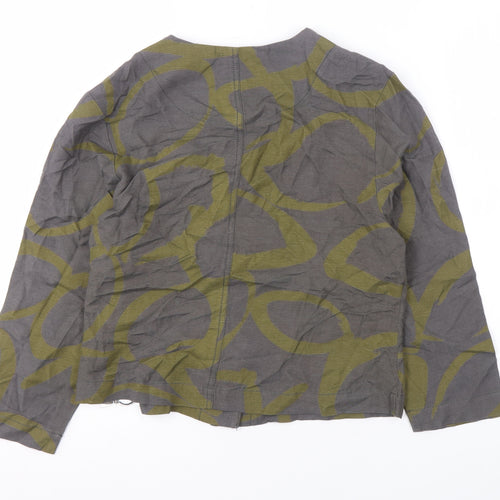 VIZ Women's Grey Multicoloured Jacket Size 12