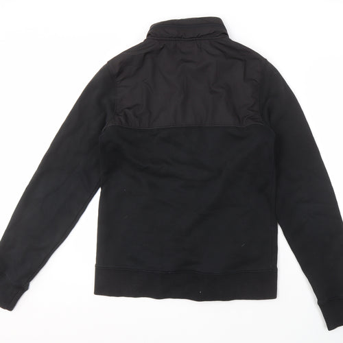 éS Men's Black Bomber Jacket, Size S, Full Zip Casual