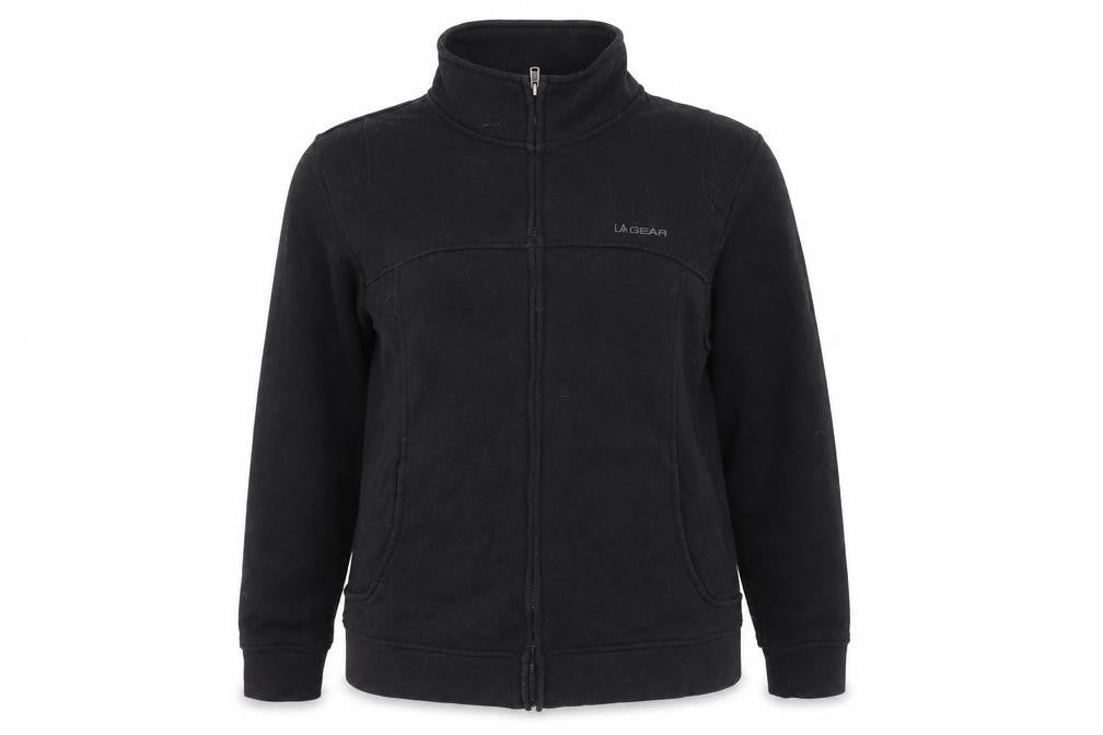 Front view of LA Gear Women's Black Full Zip Jacket, size 14