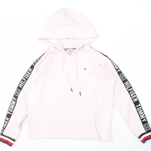 Tommy Hilfiger Women’s XS Pink Logo Pullover Hoodie