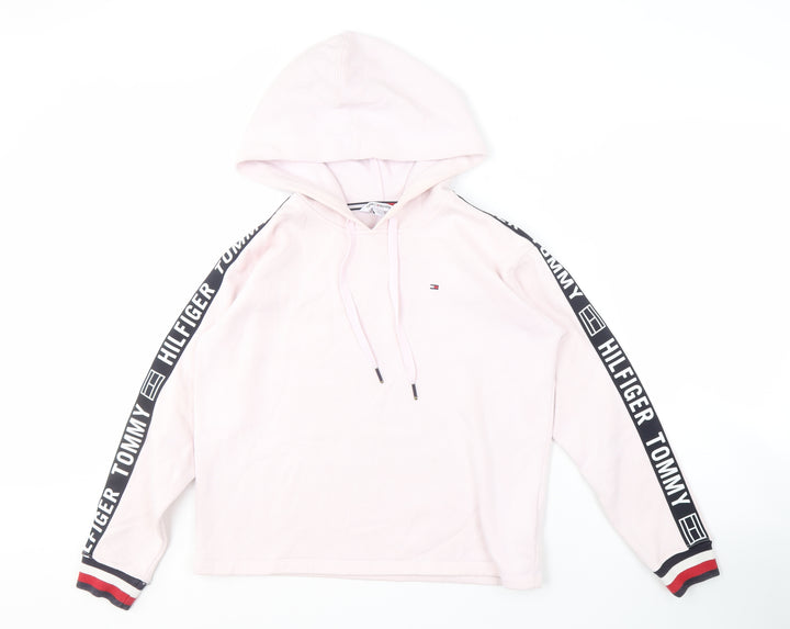 Tommy Hilfiger Women’s XS Pink Logo Pullover Hoodie