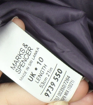 Marks and Spencer Women's Purple Knee-Length Skirt, Size 10
