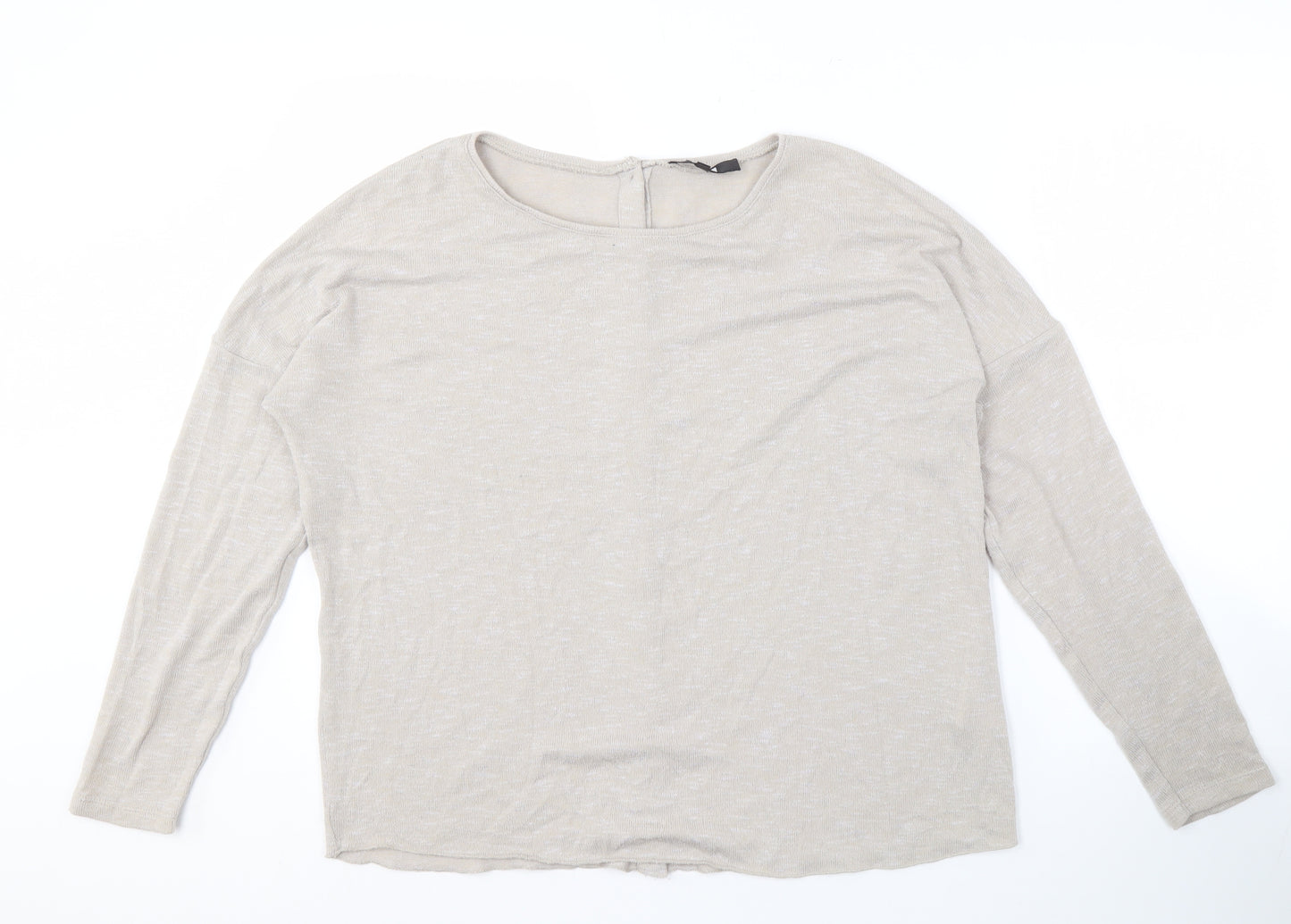 BIKBOK Women's Beige Cardigan M Long Sleeve Knit
