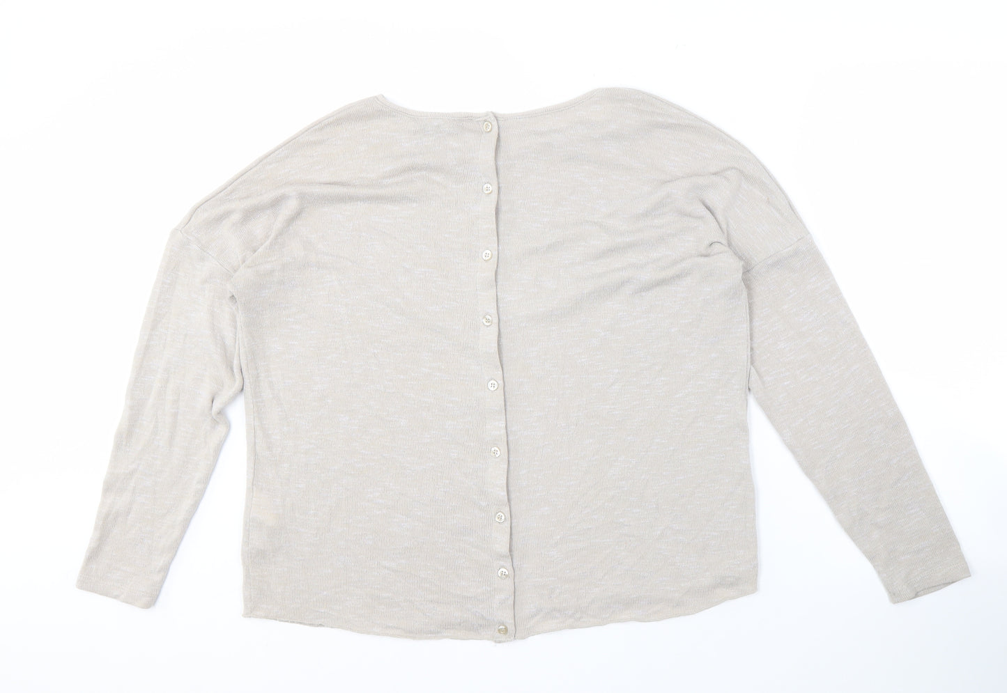 BIKBOK Women's Beige Cardigan M Long Sleeve Knit