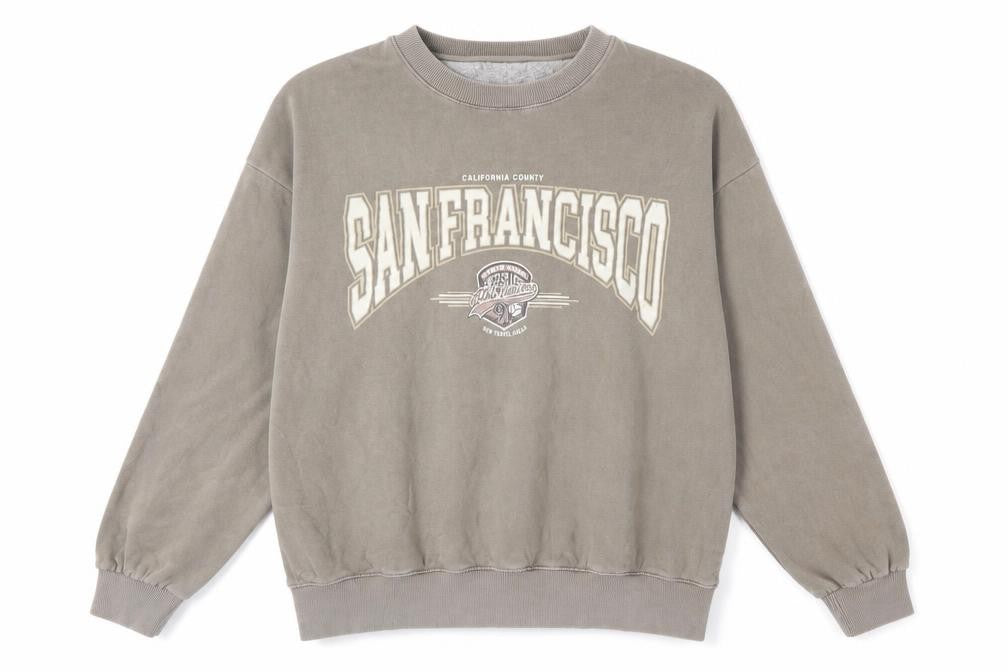 Pull&Bear Men's Brown Logo Pullover Sweatshirt L