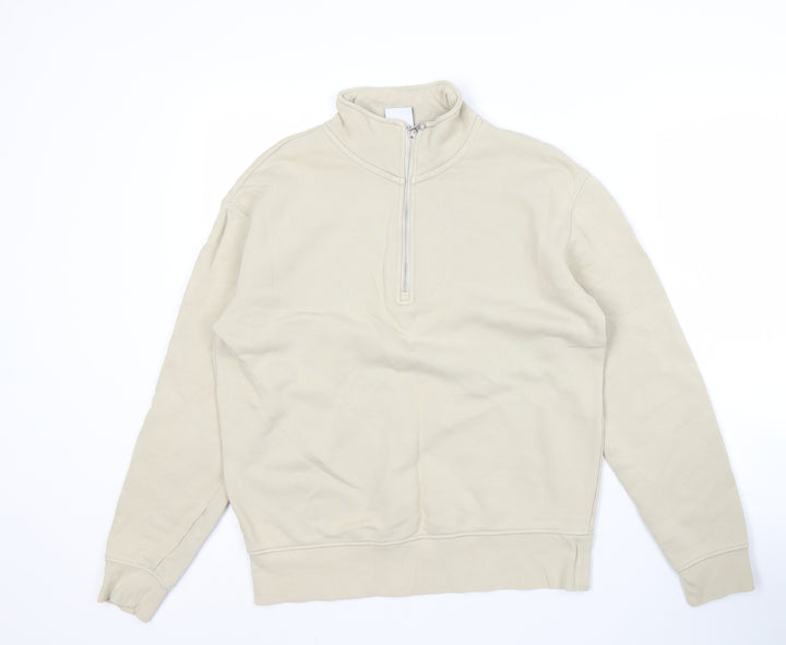 Zara Men's Beige Pullover Sweatshirt S