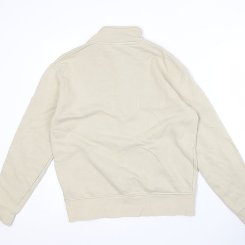 Zara Men's Beige Pullover Sweatshirt S